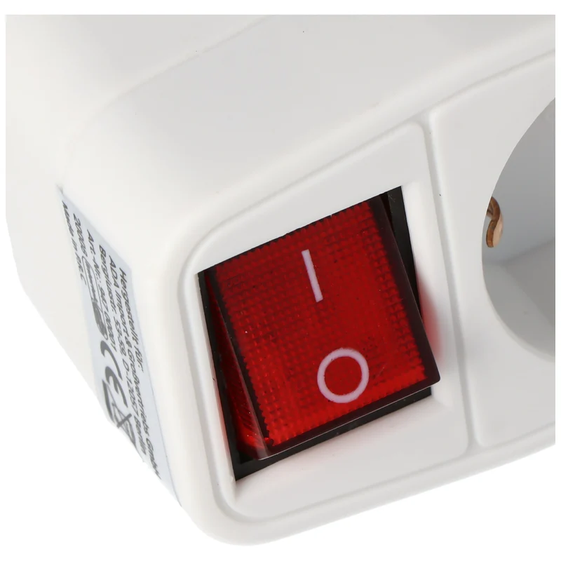 AccuCell Eurostecker Steckdose mit Schalter, Kindersicherung und mit Überlastschutz