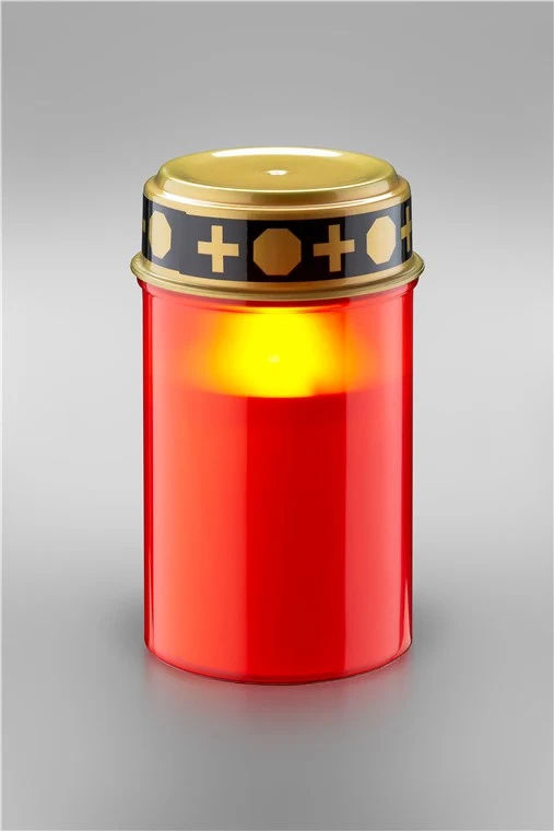 Goobay LED-Grablicht, rot mit realistischem Flackereffekt, batteriebetrieben (ohne 2x AA), für den Innen- und Außenbereich (IP44)