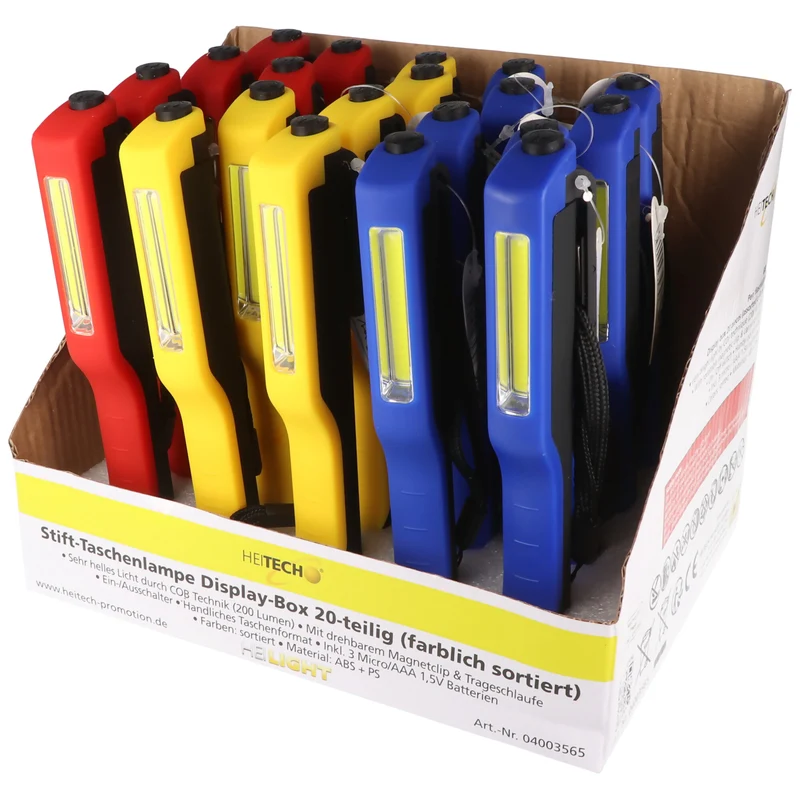 Heitech LED Leuchtstift mit max. 200 Lumen, inklusive 3 AAA Micro Batterien