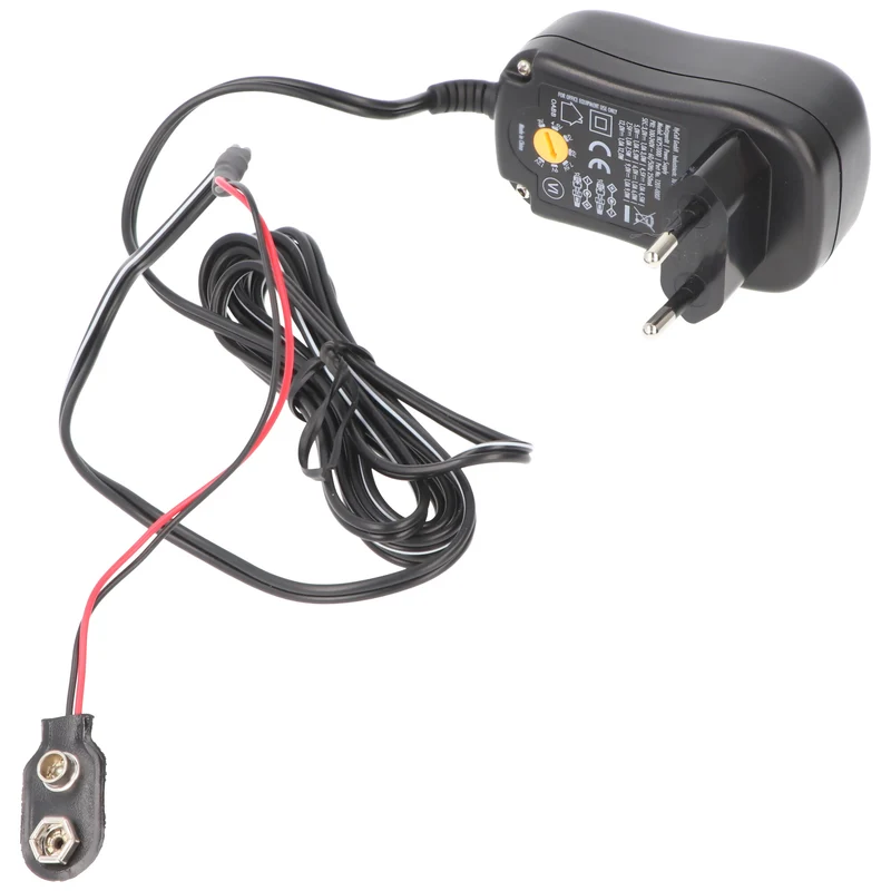 AccuCell Universalnetzteil mit 9 Volt Batterieanschluss, perfekt um klassische 9 Volt Batterien oder Akkus zu ersetzen, max. 1000mA Ladestrom
