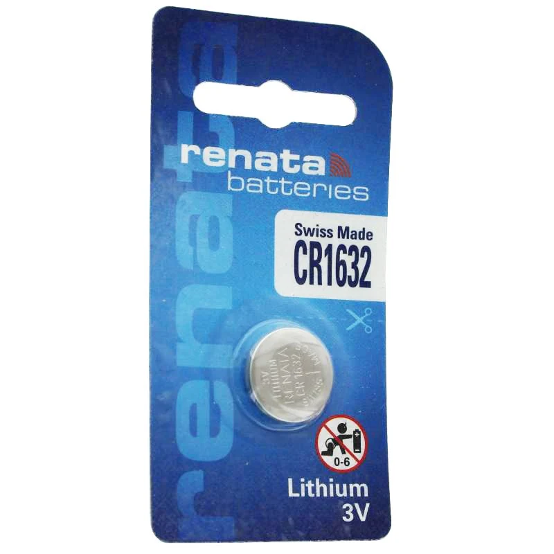 Renata CR1632 Lithium Batterie 3 Volt 137mAh IEC CR1632, Batterie für Garmin vivofit 3