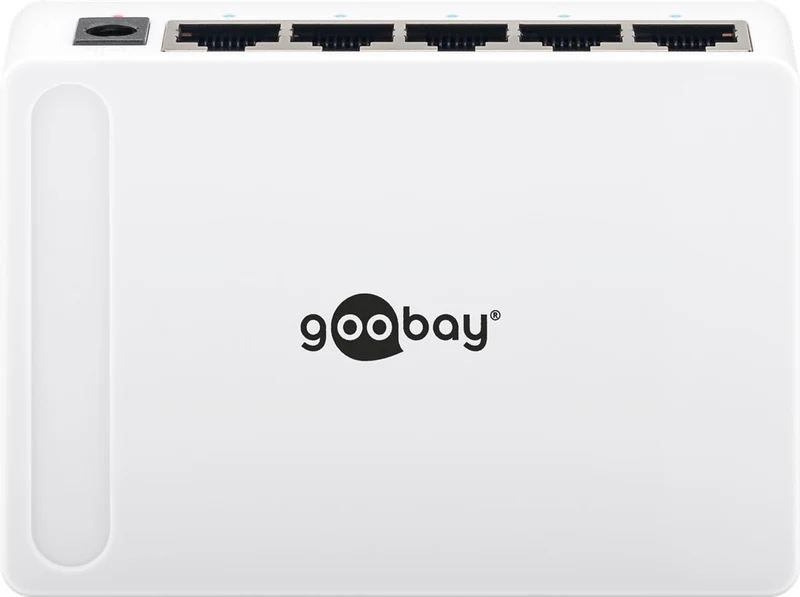 Goobay 5-Port Gigabit Ethernet Netzwerk-Switch - 5x RJ45-Buchsen, Auto-Negotiation, 1000 Mbit/s