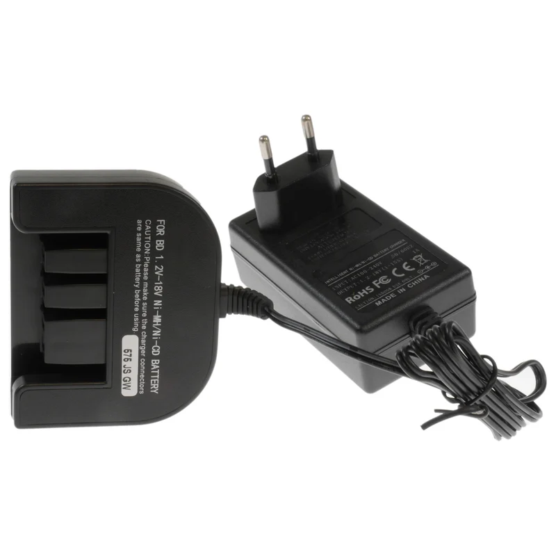 AccuCell Schnell-Ladegerät passend für Black & Decker Akku 244760-00, A1718, A18-XJ, FS18BX, FS18JV, FS18 SBX