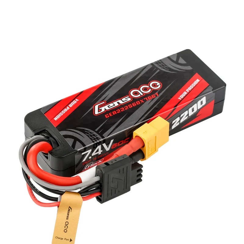 Gens Ace G-Tech 2S 2200mAh 7,4V 60C GRP-76 Hardcase Lipo-Akkupack mit XT60-Stecker