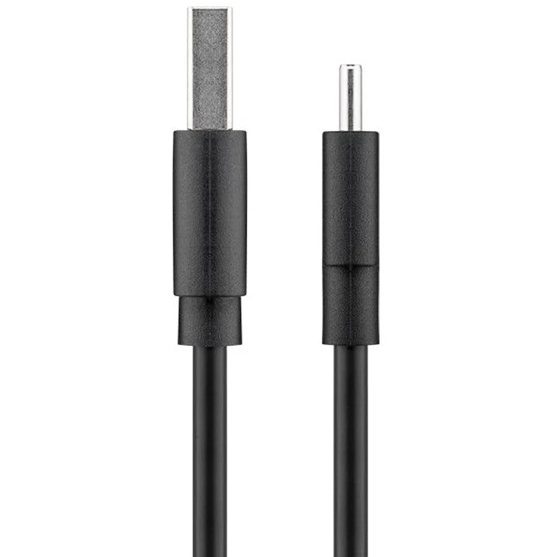 AccuCell USB-C Lade- und Synchronisationskabel für alle Geräte mit USB-C Anschluss, 2 Meter Schwarz