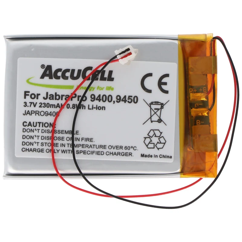 AccuCell Jabra Pro 9400 Akku, Pro 9450, Pro 9460, Pro 9465, Pro 9470, 14192-00 Akku AHB412434PJ