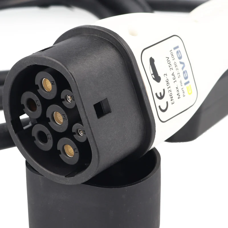 AccuCell Ladekabel für Elektroautos mit SchuKo-Stecker auf Typ 2 Mode2 230V 13A 1-Phasen Ladetechnologie mit max. 3kW nur 1,79KG