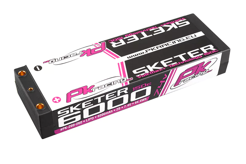 PK Racing PK-200-260 Li-Po SKETER 150C 7,4 V 2S 6000mAh Hardcase Stick 2S - 4 mm Bullet - EFRA BRCA