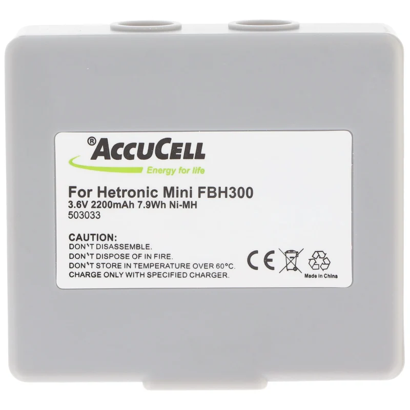 AccuCell Akku passend für Hetronic NM13HA Akku 68300990, 68300600, 68300950, FBH300, RHE3620KG 3,6 Volt 2000-2200mAh