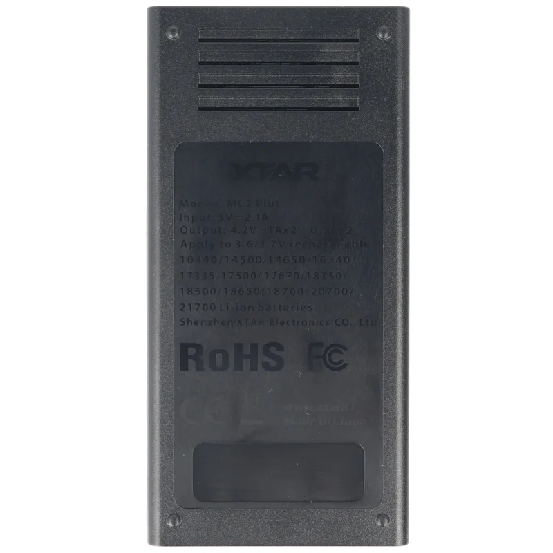 Xtar 2-Fach Ladegerät für 10440 14500 14650 16340 17335 17500 17670 18350 18490 18500 18650 18700 20700 21700