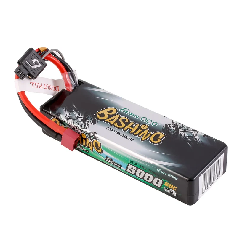 Gens Ace Bashing G-Tech 5000 mAh 2S 7,4 V 60 C Hardcase Lipo-Akku mit Deans-Stecker