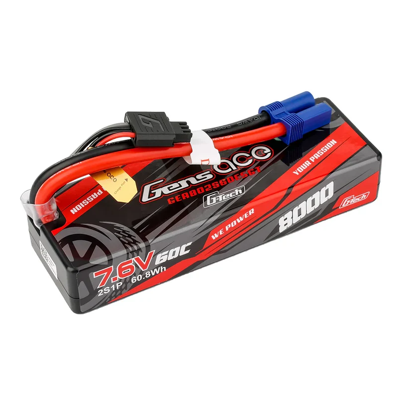 Gens Ace G-Tech 8000 mAh 2S1P 7,6 V 60 C Hochspannungs-Lipo-Akku mit EC5-Stecker