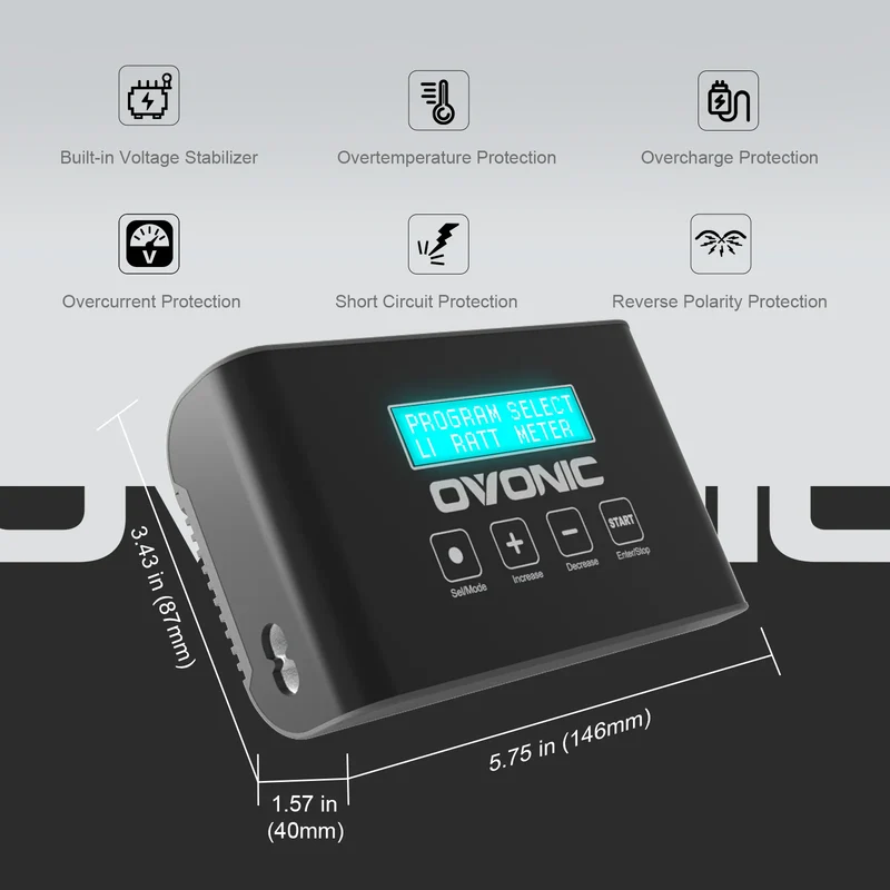 Ovonic Mate 1 Lipo Ladegerät 100W 10A Lipo Akku Balance Ladegerät für 1S-6S LiPo Lilon Life NiCd NiMh Pb RC Akku