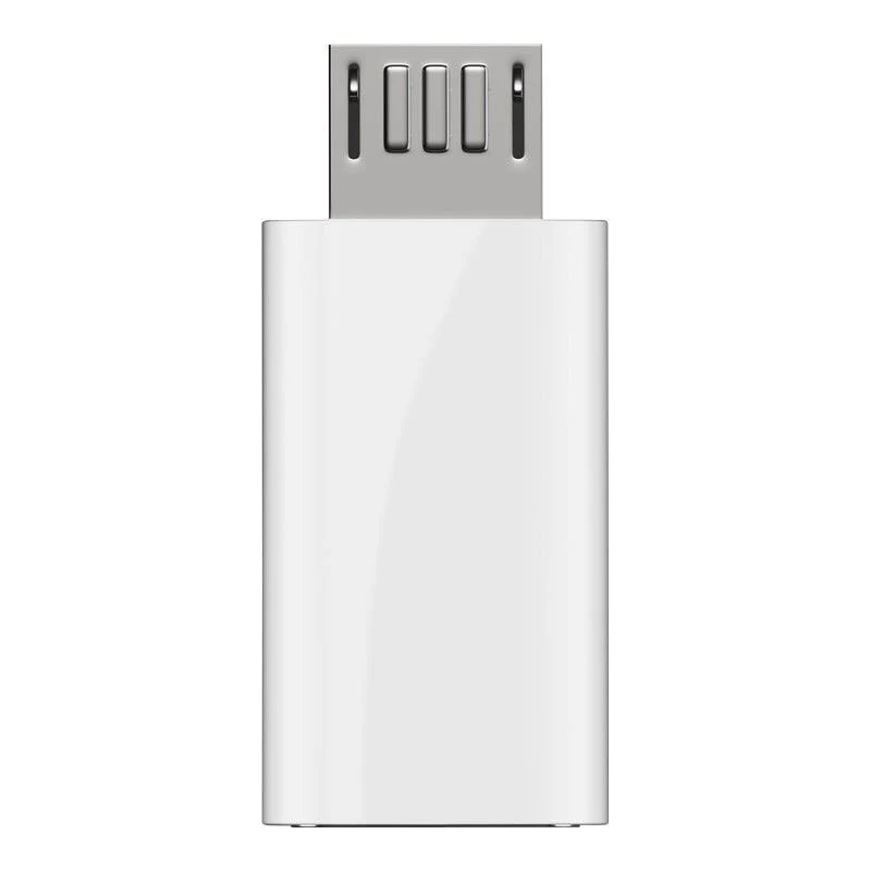 AccuCell Adapter USB 2.0 Micro-B auf USB-C weiß, zum Verbinden eines Micro-USB Gerätes mit einem USB-C Kabel