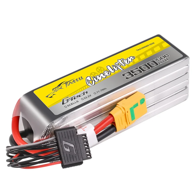 Tattu G-Tech 6S 3500mAh 22,2V 150C 6S1P Lipo-Akku mit XT90