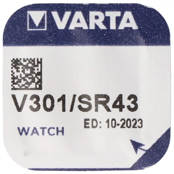 Varta V301, SR43, SR43SW Knopfzelle für Uhren etc.