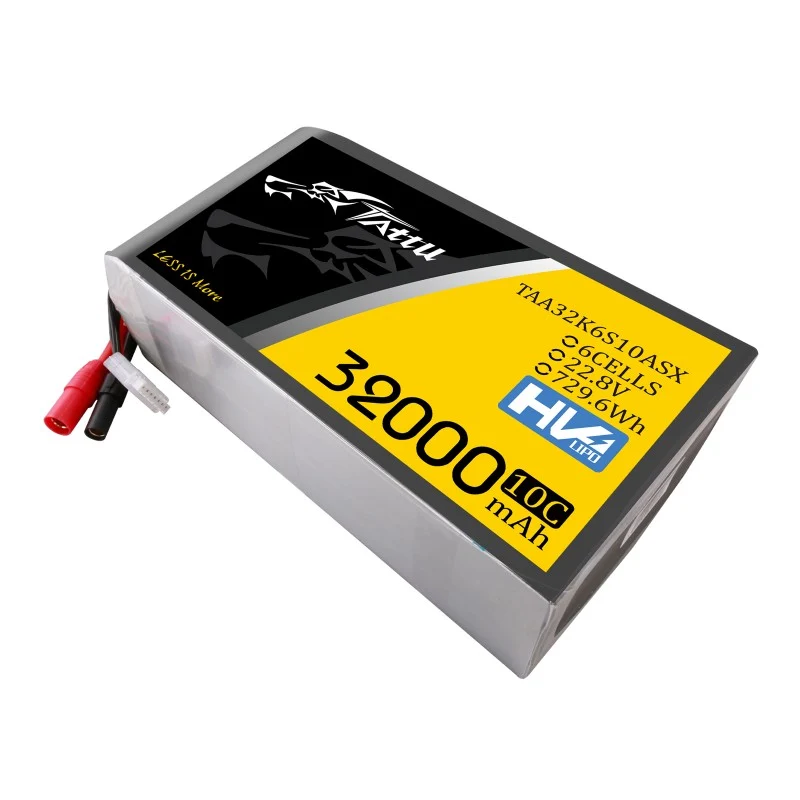 Tattu 6S 32000mAh 22,8V 10C 6S1P HV Hochspannungs-Lipo-Akku mit AS150+XT150