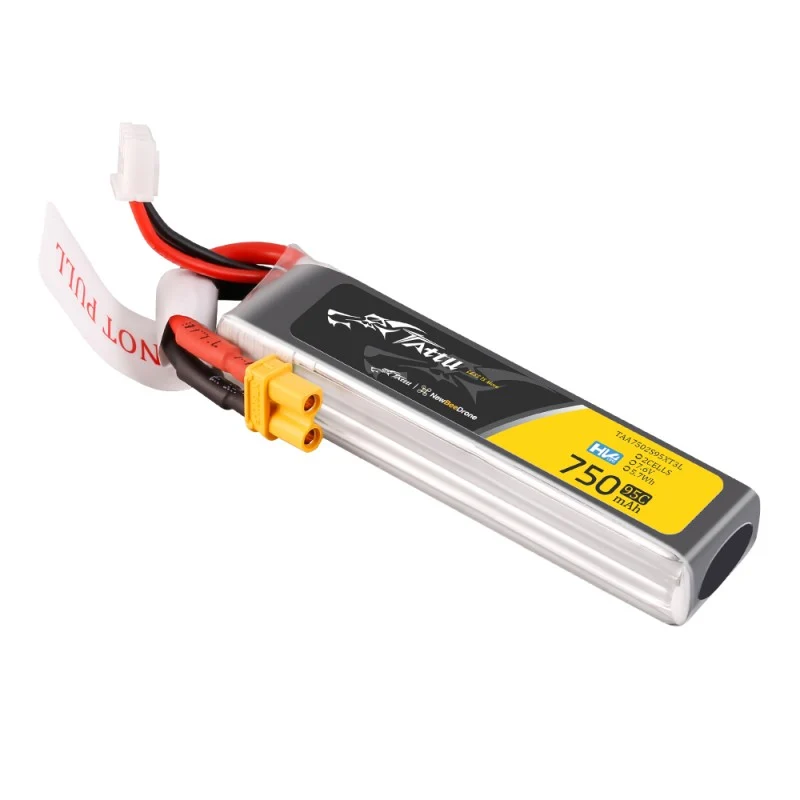Tattu 2S Lipo Akku 750mAh 95C 2S1P 7,6V HV XT30U-F Langpackung