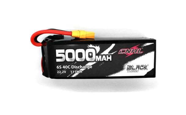 CNHL Black Series 6S LiPo Akku 5000mAh 22,2V 6S 40C Lipo-Akku mit EC5-Stecker