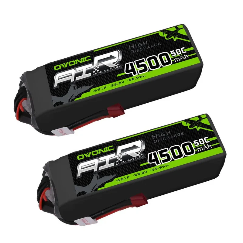 Ovonic Air 6S LiPo Akku 4500mAh 50C 22,2V mit Deans Stecker (2 Stück)