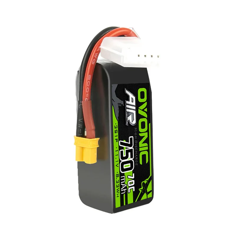 Ovonic Air 3S LiPo Akku 750mAh 11,1V 70C für RC-Helikopter LOGO 200 - XT30-Stecker