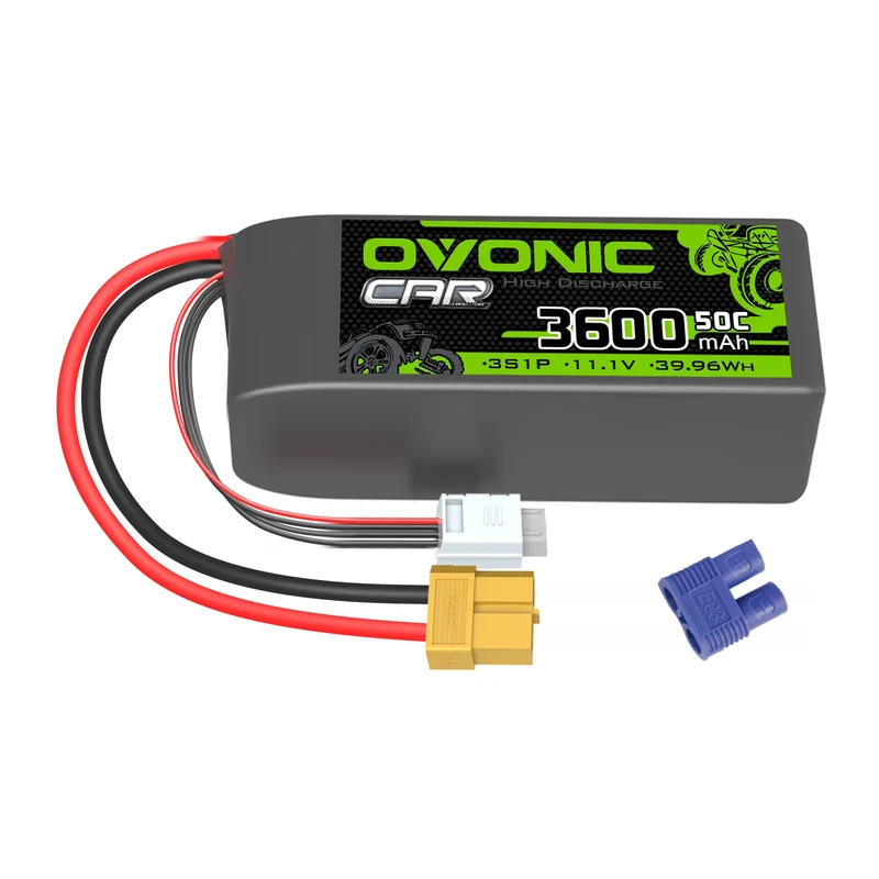 Ovonic Car 3S Lipo Akku 3600mAh 3S1P 50C 11,1V Lipo Akkupack mit XT60- und EC3-Stecker