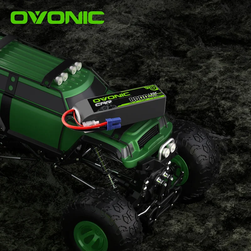 Ovonic Car 4S Lipo Akku 8000mAh 120C 14,8V RC Lipo Akku mit EC5 Stecker (2 Stück)