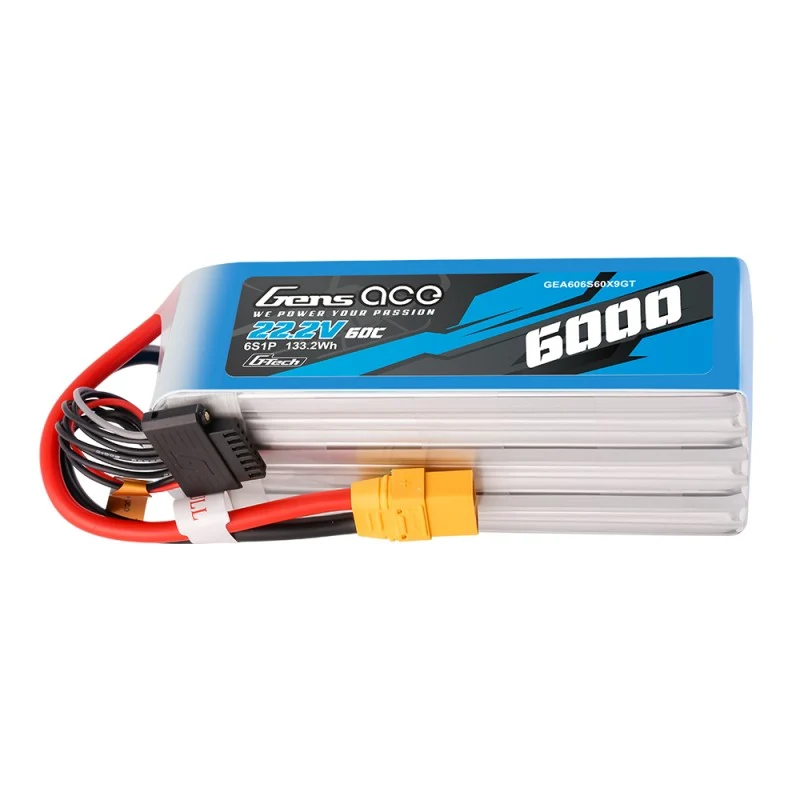 Gens Ace G-Tech 6S 6000mAh 22,2V 60C 6S1P XT90 LIPO-Akkupack