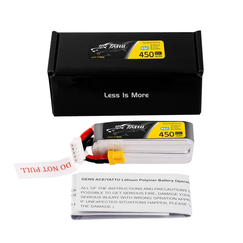 Tattu 4S 450mAh 95C 15,2V HV Lipo-Akku mit XT30-Stecker