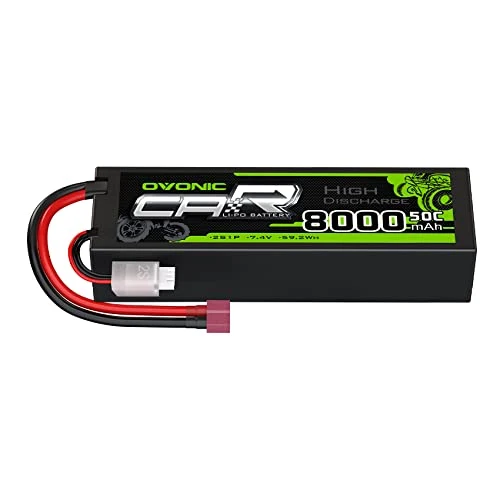 Ovonic Car 2S 8000mAh Lipo Akku 2S1P 50C 7,4V RC Lipo Akku HardCase mit Deans T Stecker