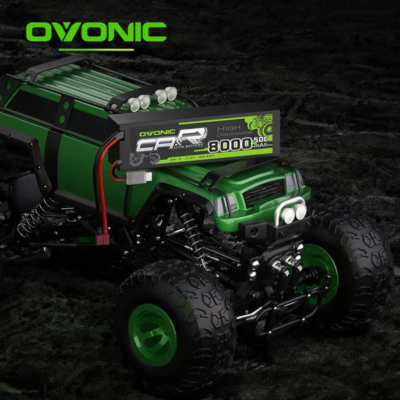 Ovonic Car 2S 8000mAh Lipo Akku 2S1P 50C 7,4V RC Lipo Akku HardCase mit Deans T Stecker
