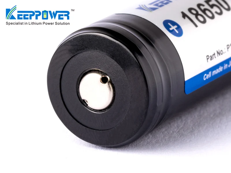 Keeppower 18650 - 4000mAh 3,6V - 3,7V Li-Ion-Akku geschützt (Pluspol erhöht) P1840C