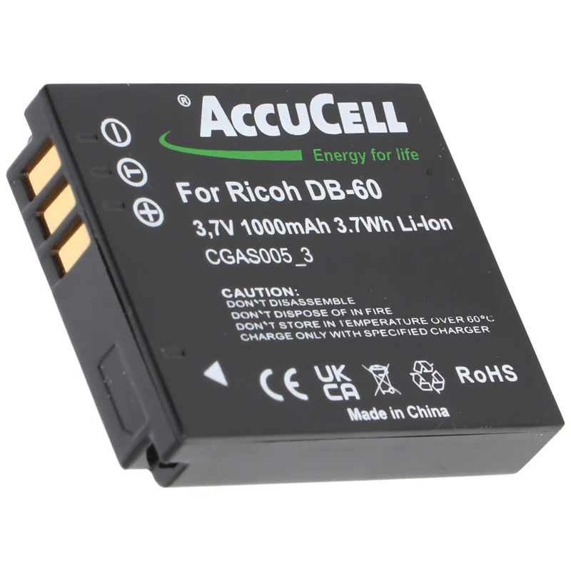 AccuCell Akku passend für Panasonic CGA-S005, DMW-BCC12