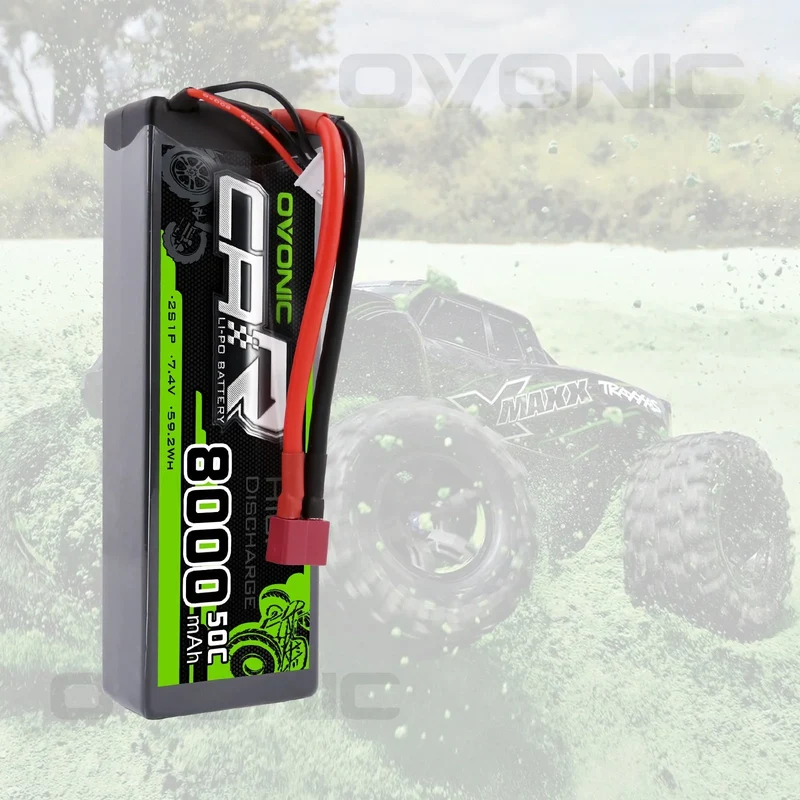 Ovonic Car 2S 8000mAh 7,4V 50C Hardcase LiPo Akkupack mit Deans-Stecker