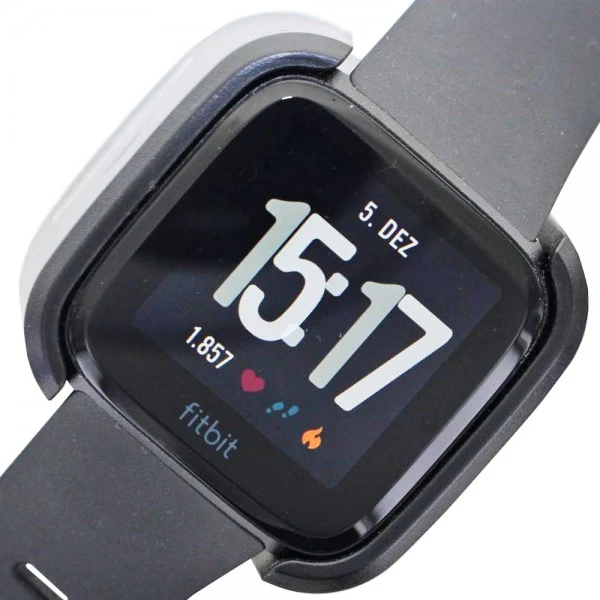 AccuCell Ladegerät passend für die Fitbit Versa schwarz mit USB Kabel 1 Meter, Ladekabel für Fitbit Versa