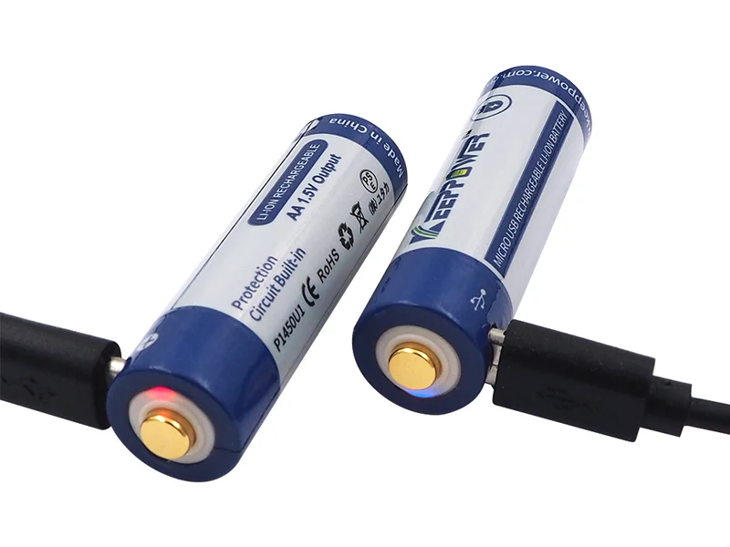 Keeppower AA 1,5V 2925mWh (ca. 1950mAh) Lithium Ionen Akku (Wiederaufladbar über micro USB)