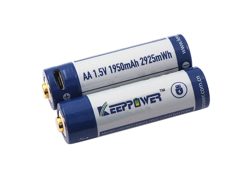 Keeppower AA 1,5V 2925mWh (ca. 1950mAh) Lithium Ionen Akku (Wiederaufladbar über micro USB)