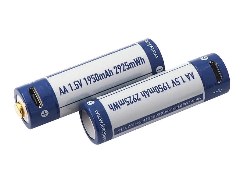 Keeppower AA 1,5V 2925mWh (ca. 1950mAh) Lithium Ionen Akku (Wiederaufladbar über micro USB)