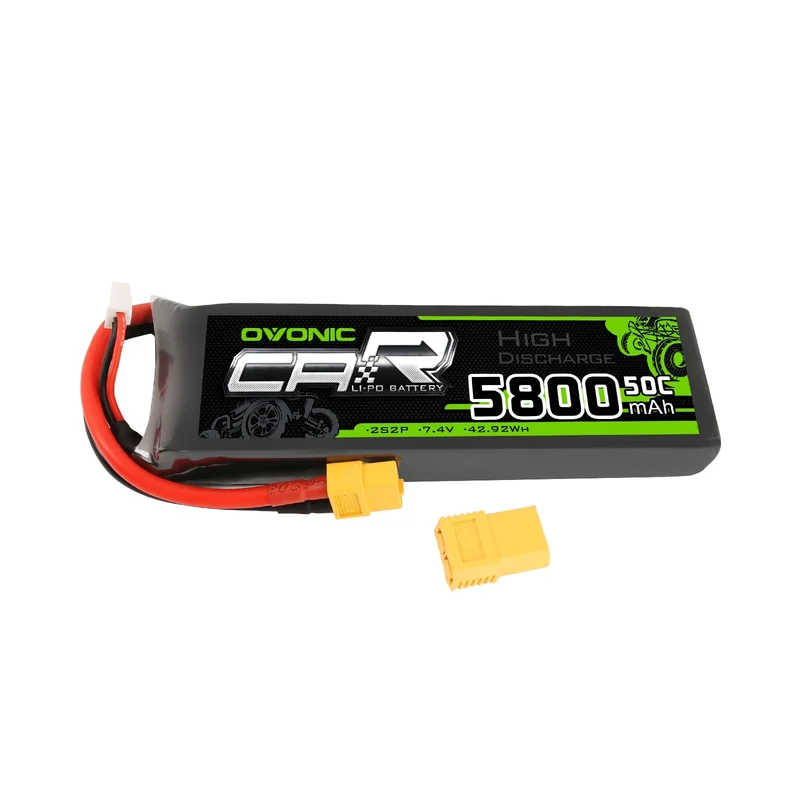 Ovonic Car 2S 5800mAh 7,4V 2S2P 50C Lipo Akku mit XT60 und TRX-Stecker