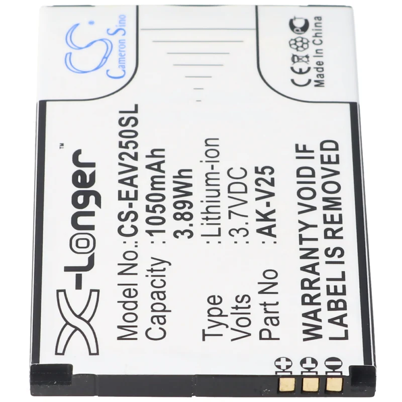 AccuCell Akku passend für Emporia AK-V25, AK-V25 V2.0, Emporia Euphoria, Pure 66,5 x 42,1 x 4,1mm