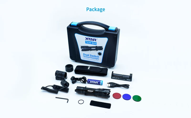 Xtar Taschenlampe TZ28 - 1500lm SET mit Akku und Ladegerät
