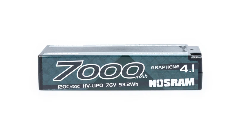 NOSRAM HV Mid Size Modified GRAPHENE 2S 7000mAh 4.1 7000mAh Hardcase Akku 7.6V LiPo 120C/60C
