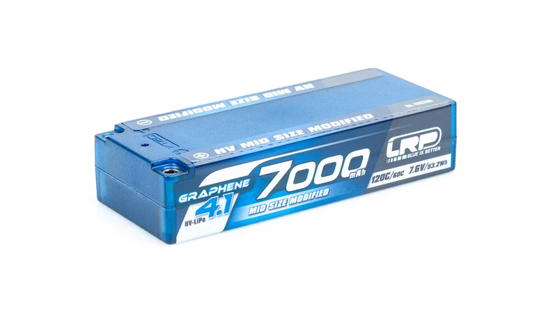 LRP HV Mid Size Modified GRAPHENE- 2S 7000mAh 4.1 7000mAh Hardcase Akku 7.6V LiPo 120C/60C