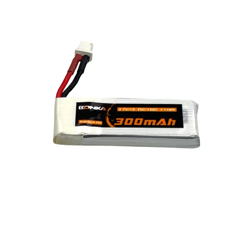 Bonka Lipo Akku 300mAh 3,7V 1S 75C/150C FPV BT2.0 Ultralight