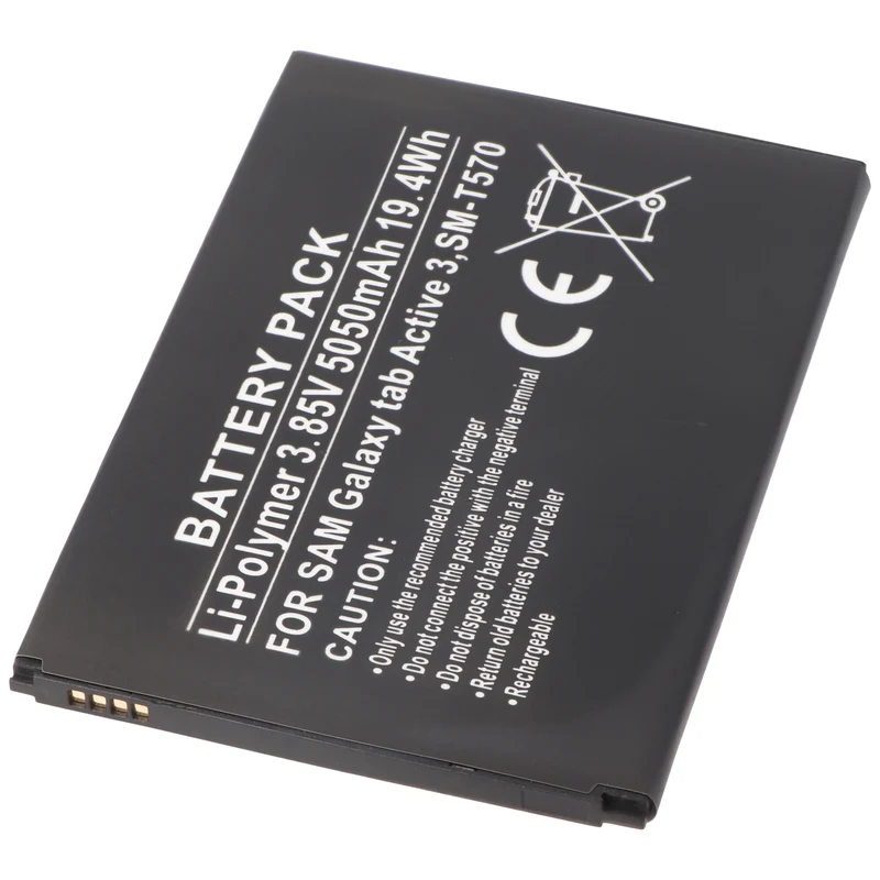 AccuCell Akku passend für Samsung Galaxy Tab Active 3, SM-T570, Li-Polymer, 3,85V, 5050mAh, 19,4Wh