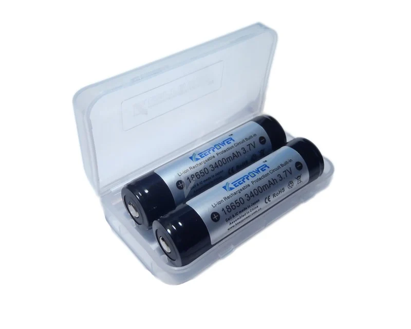 Keeppower Box für 2x 18650 (transparent) M3