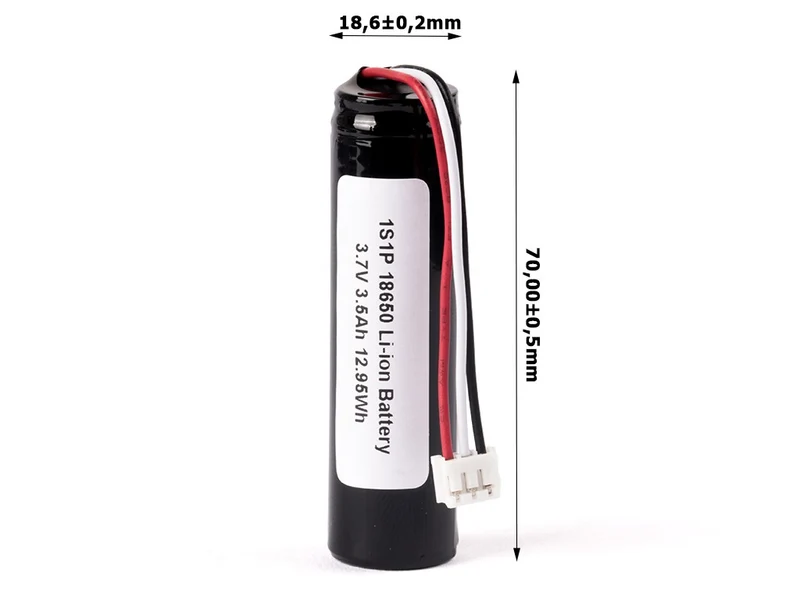 Keeppower 1S1P 18650 3,6V - 3,7V 3500mAh Li-Ion-Akku mit BMS-Schutz und Stecker