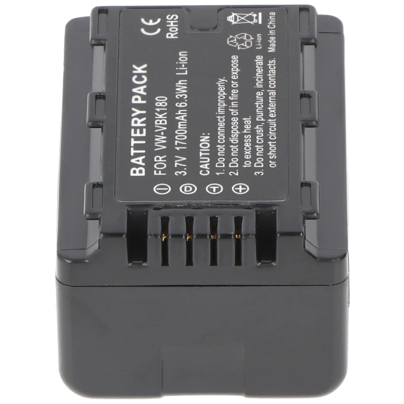 AccuCell Akku passend für Panasonic VW-VBK180 Battery, VBK360, kein Original Akku