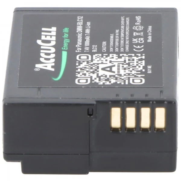 AccuCell Akku passend für Panasonic DMW-BLC12, DMW-BLC12E, DMC-GH2