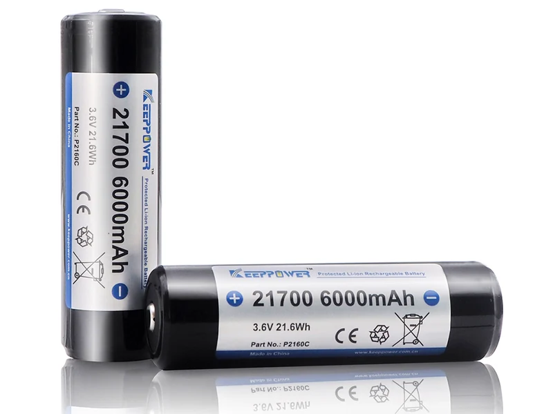 Keeppower 21700 6000mAh 3,7V Li-Ion Akku PCB geschützt P2160C